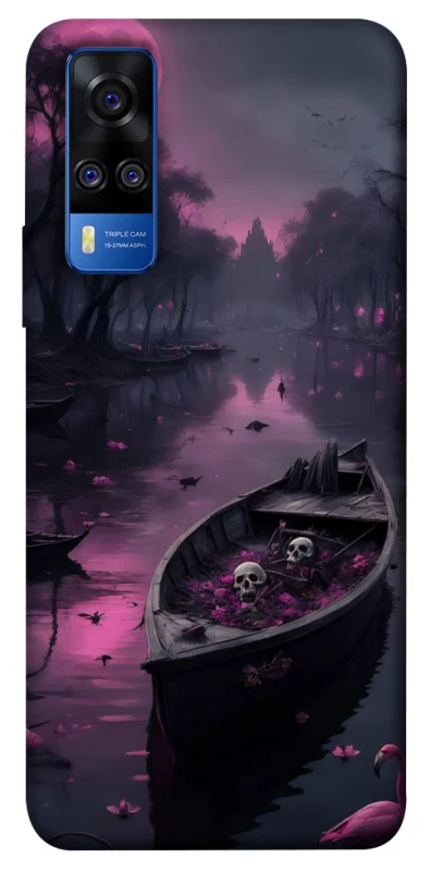 Чехол на Vivo Y51a Boat and flamingo фото 1 из 1