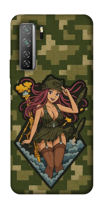 Чехол на Huawei Nova 7 SE Military Waifu фото 1 из 1