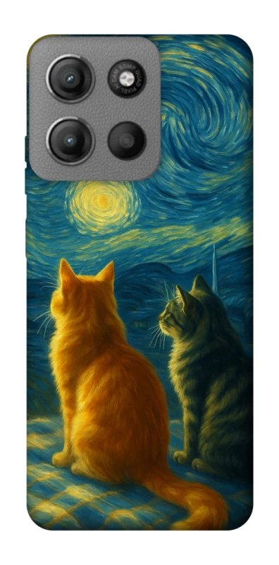 Чохол на Motorola Moto G15 Power Cats under the stars фото 1 з 1