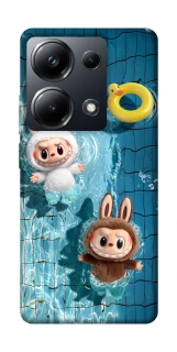 Чохол на Xiaomi Poco M6 Pro 4G Labubu in the pool фото 1 з 1
