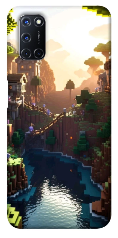 Чохол на Oppo A52 / A72 / A92 Minecraft sunset фото 1 з 1