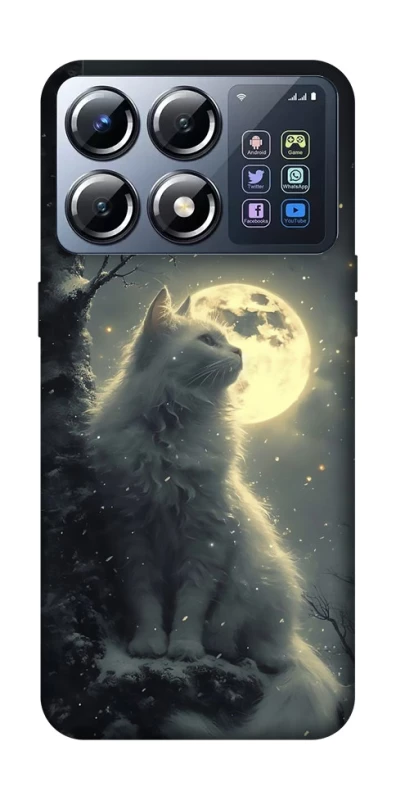 Чехол на Xiaomi POCO X8 Pro Кот под луной фото 1 из 1