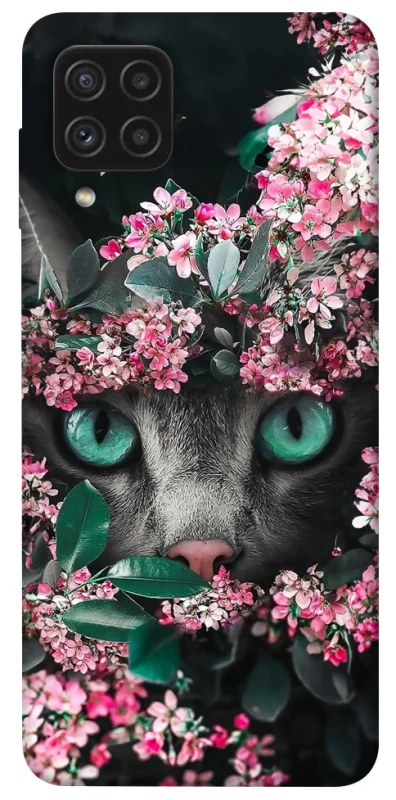 Чехол на Samsung Galaxy A22 4G Кот в цветах фото 1 из 1