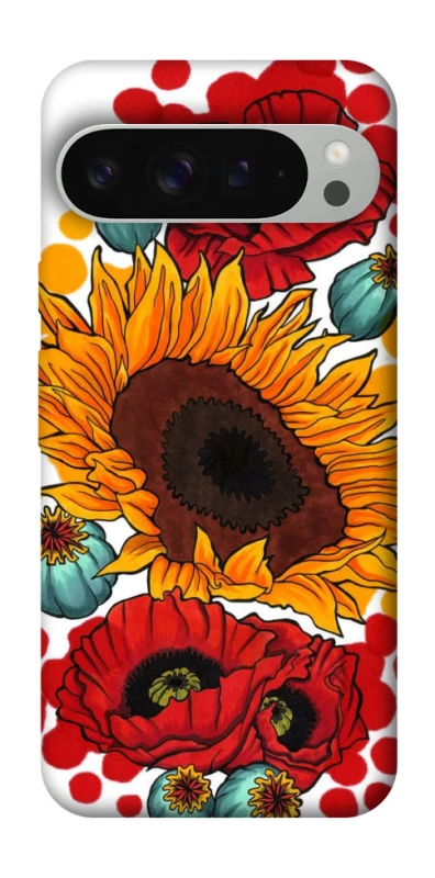Чохол на Google Pixel 9 Pro XL Соняшники та маки фото 1 з 1