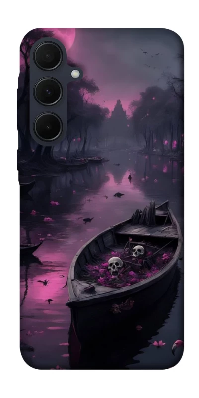 Чехол на Samsung Galaxy A55 Boat and flamingo фото 1 из 1