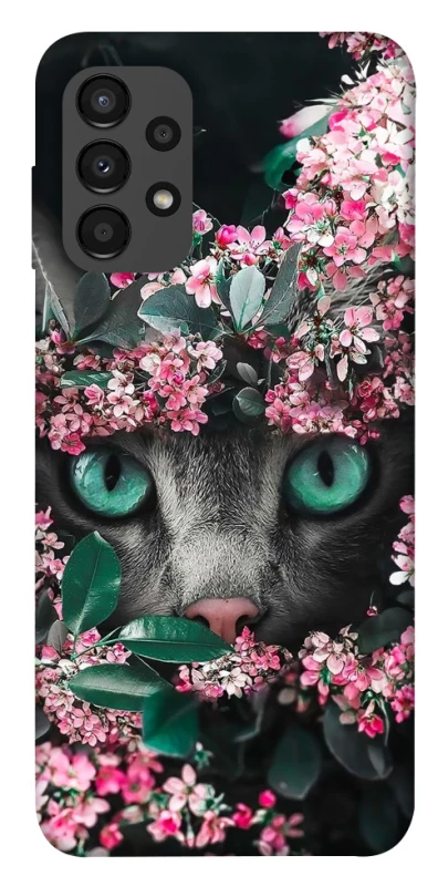 Чохол на Samsung Galaxy A13 4G Кіт в квітах фото 1 з 1
