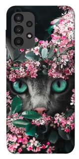 Чохол на Samsung Galaxy A13 4G Кіт в квітах фото 1 з 1