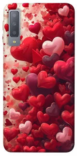 Чохол на Samsung A750 Galaxy A7 (2018) Many hearts фото 1 з 1