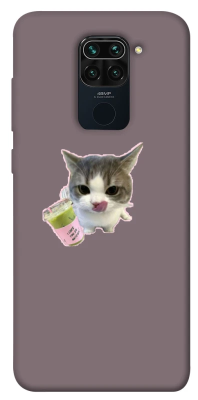 Чехол на Xiaomi Redmi Note 9 / Redmi 10X cat matcha фото 1 из 1