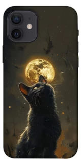 Чехол на Apple iPhone 12 (6.1") Кот под луной v2 фото 1 из 1