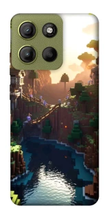 Чехол на Motorola Moto G15 4G Minecraft sunset фото 1 из 1
