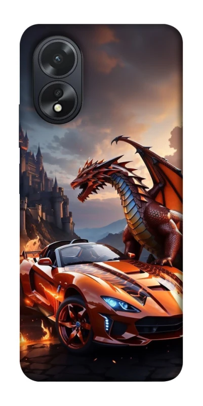 Чохол на Oppo A18 Сar and dragon фото 1 з 1