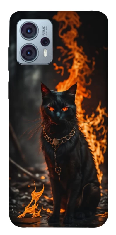 Чехол на Motorola Moto G23 Огненный кот фото 1 из 1