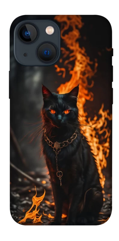 Чехол на Apple iPhone 13 mini (5.4") Огненный кот фото 1 из 1