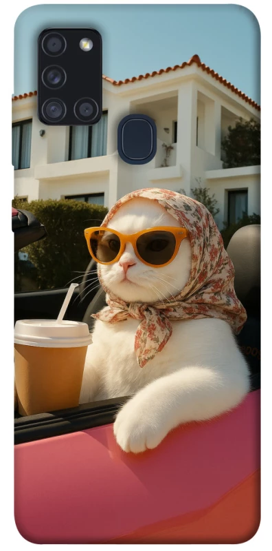 Чехол на Samsung Galaxy A21s Stylish Cat Cruise фото 1 из 1