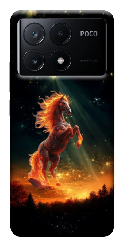 Чехол на Xiaomi Poco X6 Red Fire Horse ver.2 фото 1 из 1