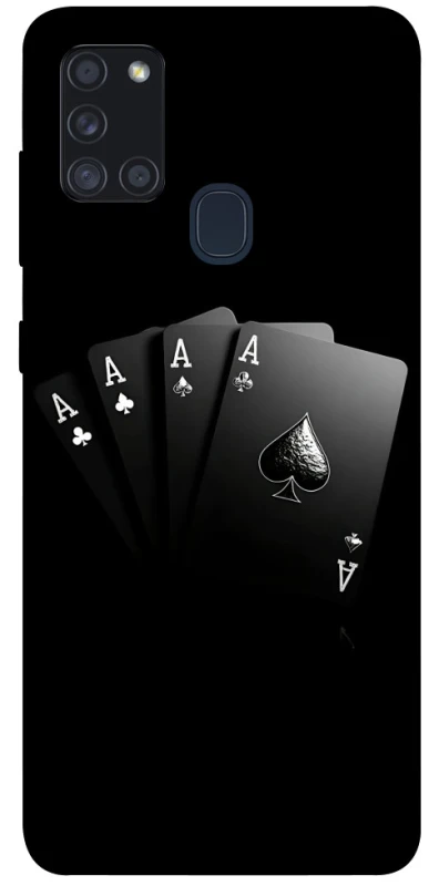 Чохол на Samsung Galaxy A21s Black Cards фото 1 з 1