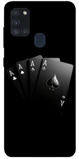 Чехол на Samsung Galaxy A21s Black Cards фото 1 из 1