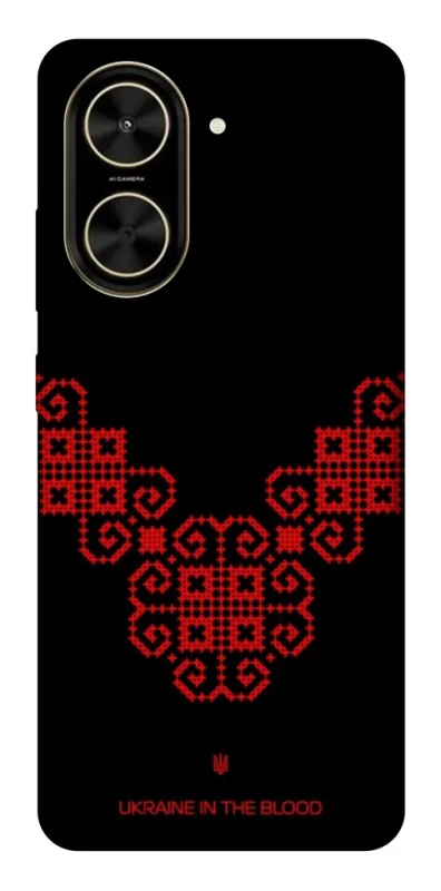 Чохол на Xiaomi Poco C71 Чорно-червона вишиванка фото 1 з 1