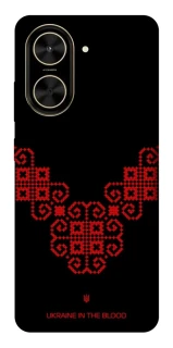 Чохол на Xiaomi Poco C71 Чорно-червона вишиванка фото 1 з 1