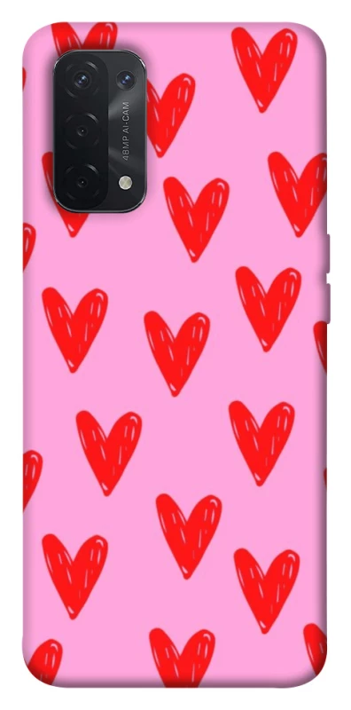 Чохол на Oppo A54 5G / A74 5G Red hearts 2 фото 1 з 1