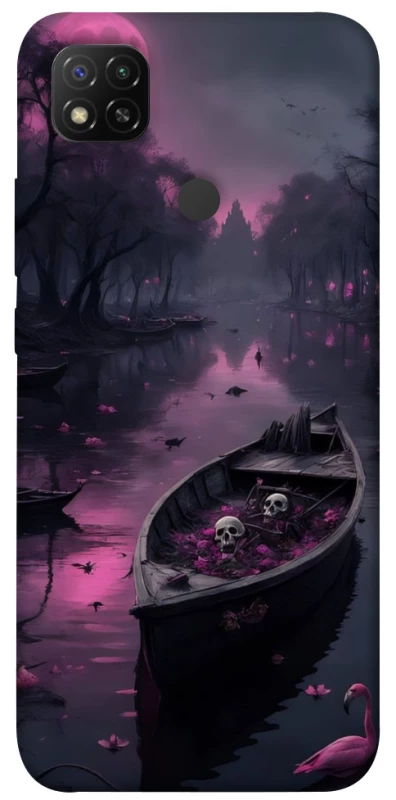 Чохол на Xiaomi Redmi 9C Boat and flamingo фото 1 з 1