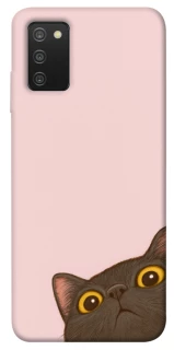 Чехол на Samsung Galaxy A03s Peeping cat фото 1 Чехол на Samsung Galaxy A03s Peeping cat фото 1 из 1
