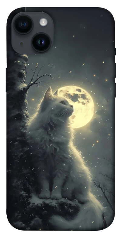 Чехол на Apple iPhone 14 Plus (6.7") Кот под луной фото 1 из 1