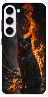 Чехол на Samsung Galaxy S23+ Огненный кот фото 1 из 1