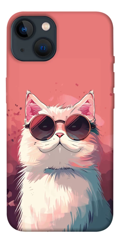 Чехол на Apple iPhone 13 (6.1") Сat with glasses фото 1 из 1