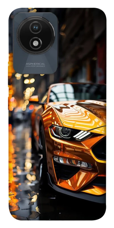 Чохол на Vivo Y02 Golden sports car фото 1 з 1