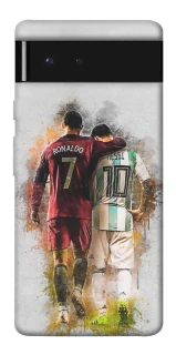 Чехол на Google Pixel 6 Ronaldo и Messi фото 1 из 1