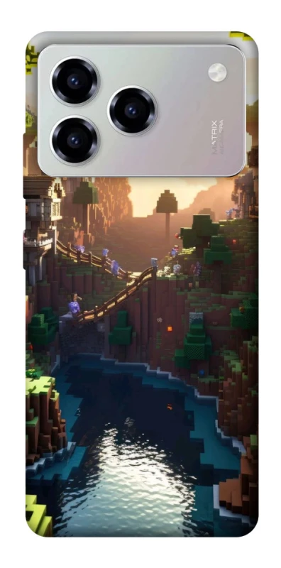 Чехол на ZTE Blade A76 Minecraft sunset фото 1 из 1