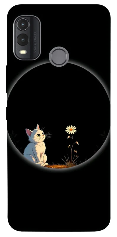 Чехол на Nokia G11 Plus Cat and flower фото 1 из 1