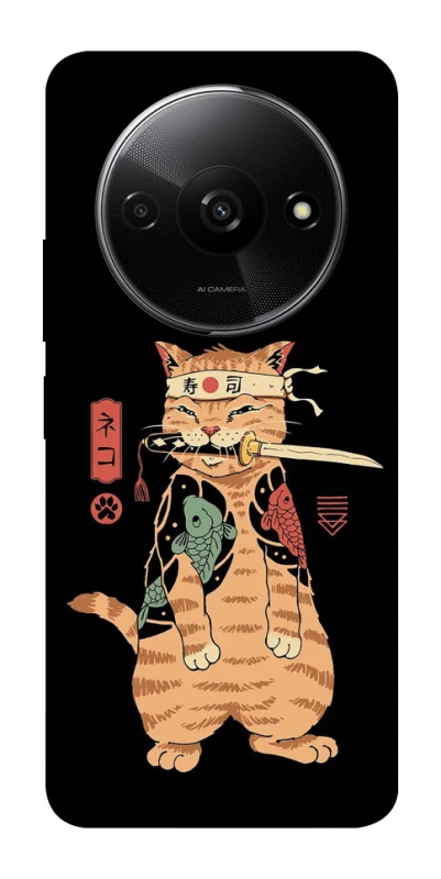 Чохол на Xiaomi Redmi A3 Кіт-самурай фото 1 з 1