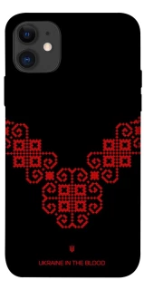 Чохол на Apple iPhone 11 (6.1") Чорно-червона вишиванка фото 1 з 1