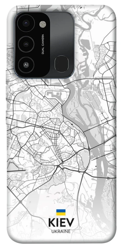 Чехол на TECNO Spark 8C Kiev white map фото 1 из 1