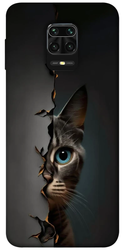 Чехол на Xiaomi Redmi Note 9s / Note 9 Pro / Note 9 Pro Max Кот-подглядыватель v2 фото 1 из 1