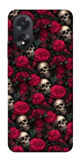Чехол на Oppo A18 Черепа и розы фото 1 из 1