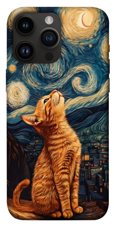 Чохол на Apple iPhone 14 Pro Max (6.7") van gogh cat фото 1 з 1