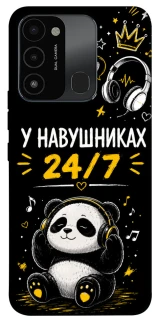 Чохол на TECNO Spark 8C У навушниках 24/7 фото 1 з 1