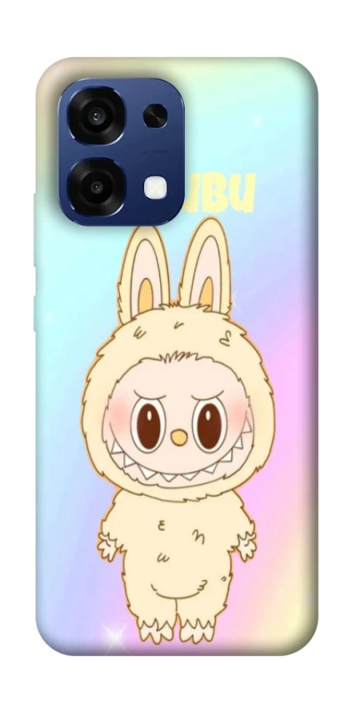Чохол на Oppo A6 Pro 4G/5G Fluffy Rainbow Labubu фото 1 з 2