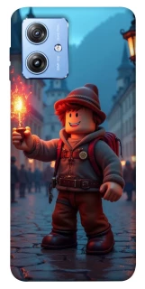 Чохол на Motorola Moto G84 Roblox Fire Logo Blue Flames фото 1 з 1
