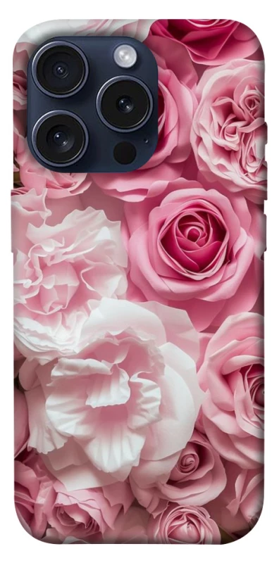 Чехол на Apple iPhone 15 Pro (6.1") Розовые цветы фото 1 из 1