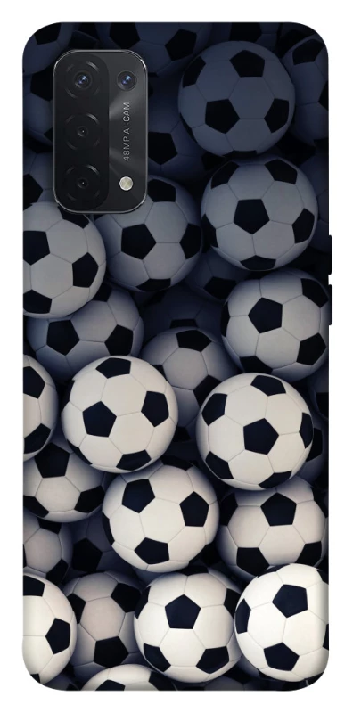 Чехол на Oppo A54 5G / A74 5G Футбольные мячи фото 1 из 1