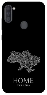 Чохол на Samsung Galaxy A11 Ukraine black map фото 1 з 1