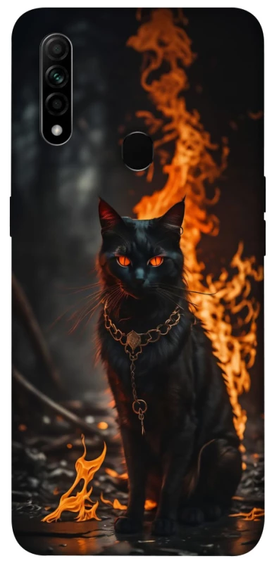 Чехол на Oppo A31 Огненный кот фото 1 из 1