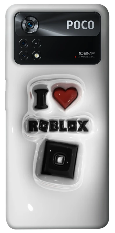 Чохол на Xiaomi Poco X4 Pro 5G I love Roblox фото 1 з 1