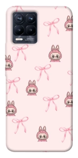 Чехол на Realme 8 Pink bows and Labubus фото 1 из 1