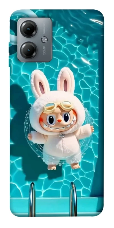 Чохол на Motorola Moto G14 Labubu in the pool ver.2 фото 1 з 1